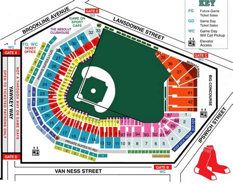 fenway park shaded seats|fenway park exact seat map.